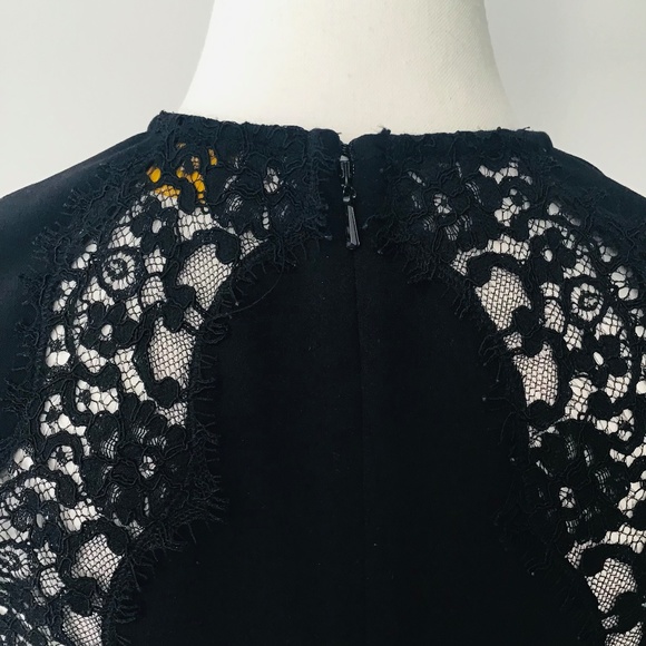 ZIMMERMANN size 1 (8/10) black lace fitted cocktail dress with long sleeves - Picture 7 of 9